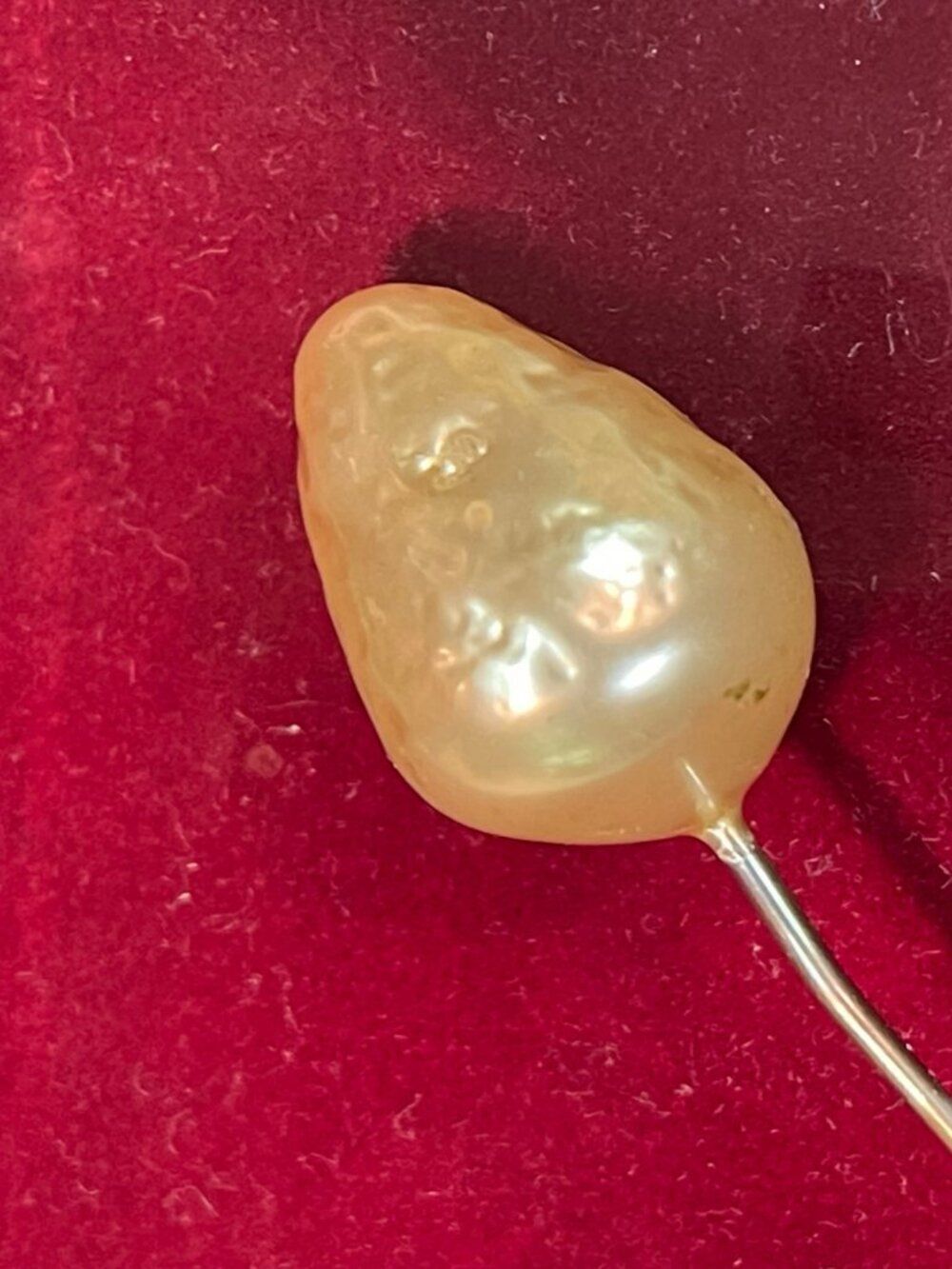 Vintage Pearl & Crystal Hat/Lapel Pin